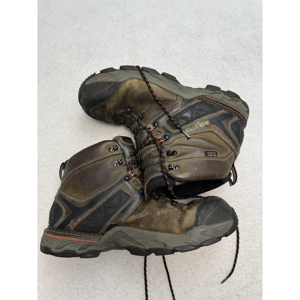 Irish Setter Boots Mens Size 13 Brown Leather Steeltoe Work Combat‎ 83628